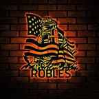 Custom Firefighter American Flag Metal Sign Personalized Fire Department Wall Art Hero Gift Decor 11335424 - DiyGiftly