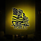 Custom Firefighter American Flag Metal Sign Personalized Fire Department Wall Art Hero Gift Decor 11335424 - DiyGiftly