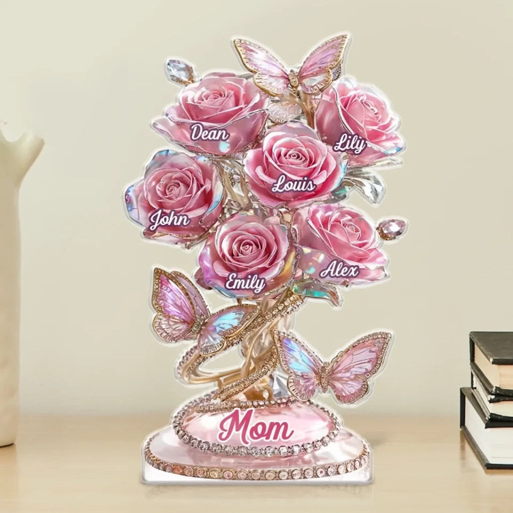 Custom Floral Acrylic Plaque – A Mom’s Love, Forever Blooming – Personalized Mother’s Day Gift for Mom, Grandma with Names 1126542 - DiyGiftly