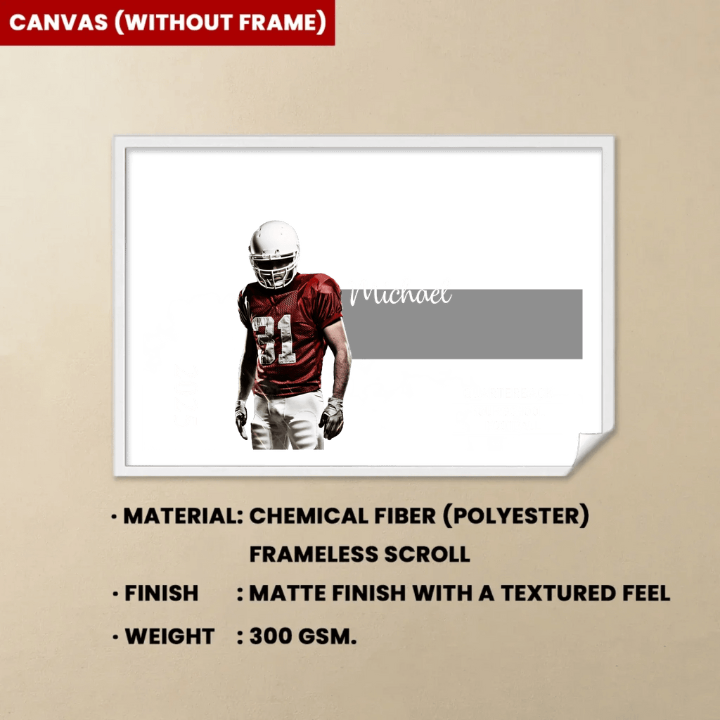 Custom Football Christmas Ornament - Poster or Canvas - Football Photo Sports Ornament Birthday Gift For Boy's Football 737889 - 737939 - DiyGiftly