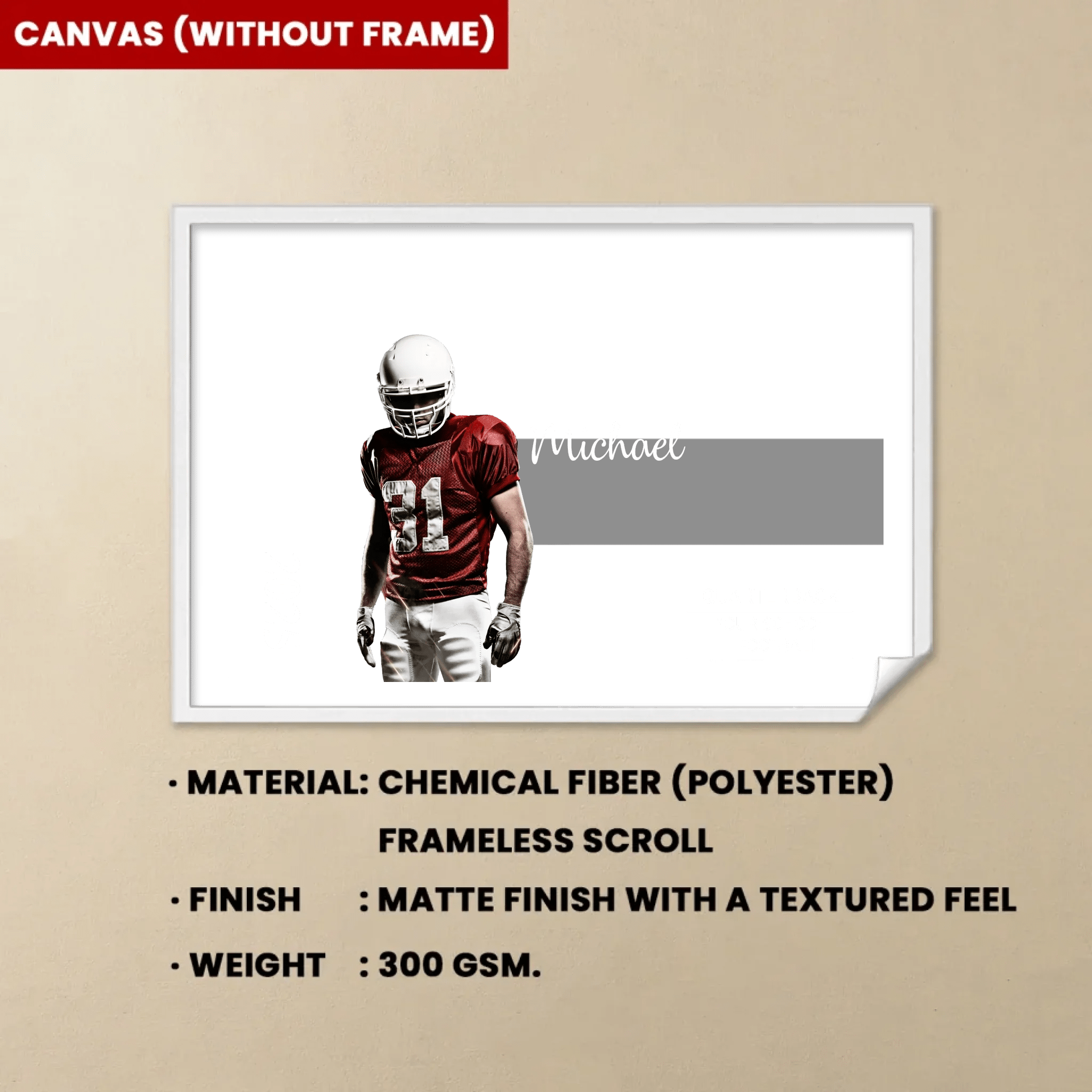 Custom Football Christmas Ornament - Poster or Canvas - Football Photo Sports Ornament Birthday Gift For Boy's Football 737889 - 737939 - DiyGiftly