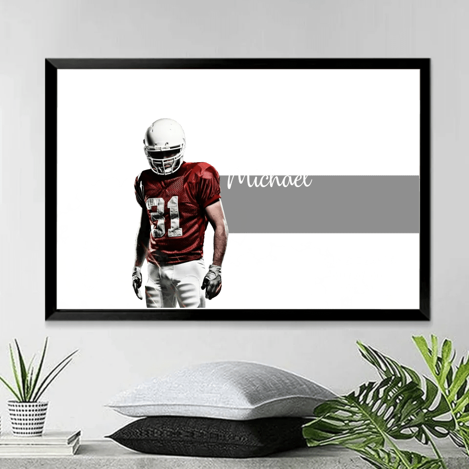 Custom Football Christmas Ornament - Poster or Canvas - Football Photo Sports Ornament Birthday Gift For Boy's Football 737889 - 737939 - DiyGiftly