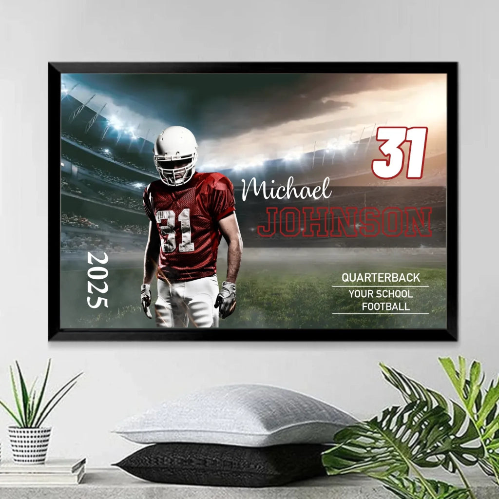 Custom Football Christmas Ornament - Poster or Canvas - Football Photo Sports Ornament Birthday Gift For Boy's Football 737889 - 737939 - DiyGiftly