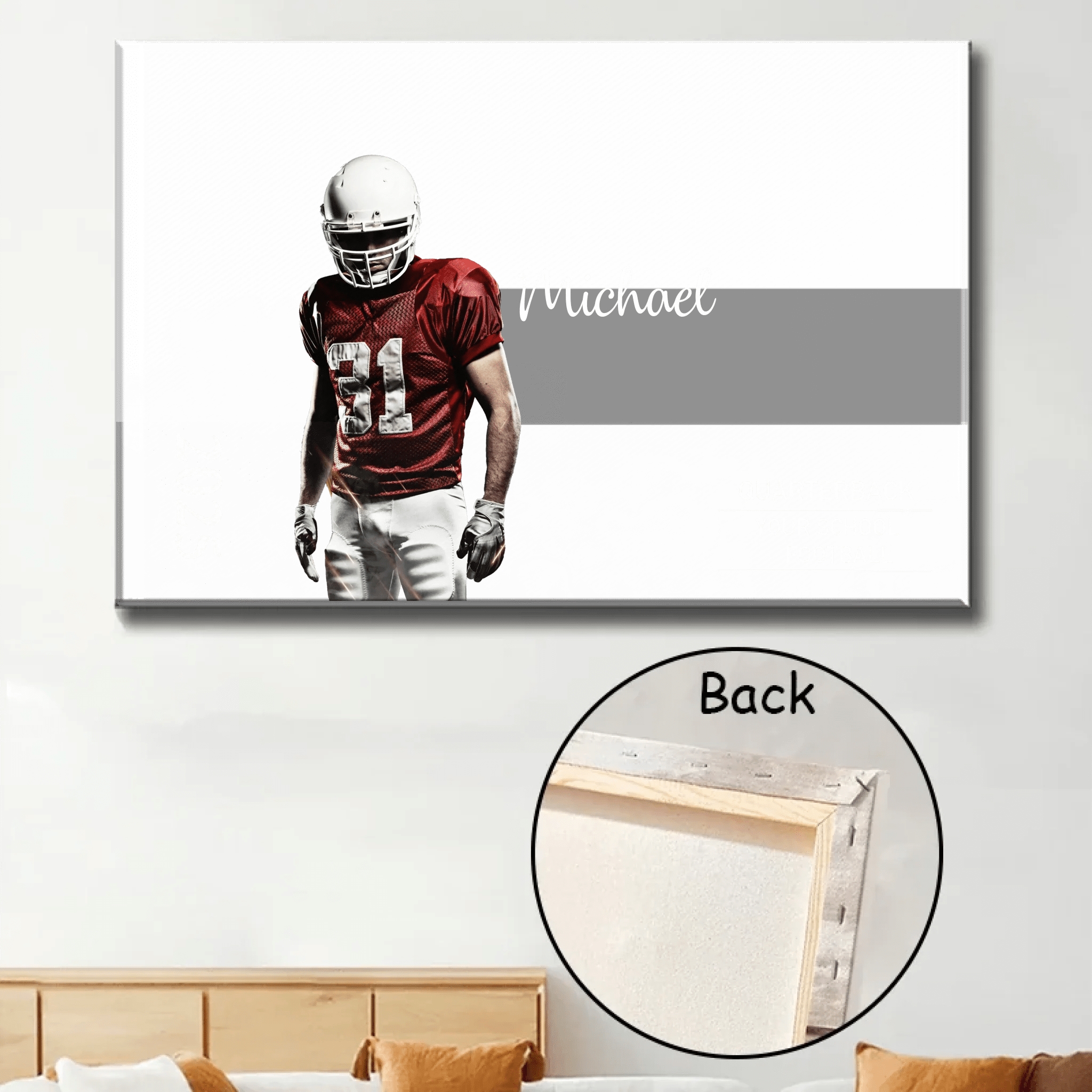 Custom Football Christmas Ornament - Poster or Canvas - Football Photo Sports Ornament Birthday Gift For Boy's Football 737889 - 737939 - DiyGiftly