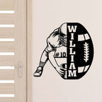 Custom Football Name and Number Metal Sign – Personalized Jersey Wall Decor, Unique Gift for Football Players, Coaches, and Sports Fans, Perfect for Bedroom, Game Room, or Man Cave 98239488 - DiyGiftly