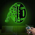 Custom Football Name and Number Metal Sign – Personalized Jersey Wall Decor, Unique Gift for Football Players, Coaches, and Sports Fans, Perfect for Bedroom, Game Room, or Man Cave 98239488 - DiyGiftly