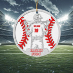 Custom Football Player - Personalized Acrylic Ornament, Football Fan Gift 738631 - DiyGiftly