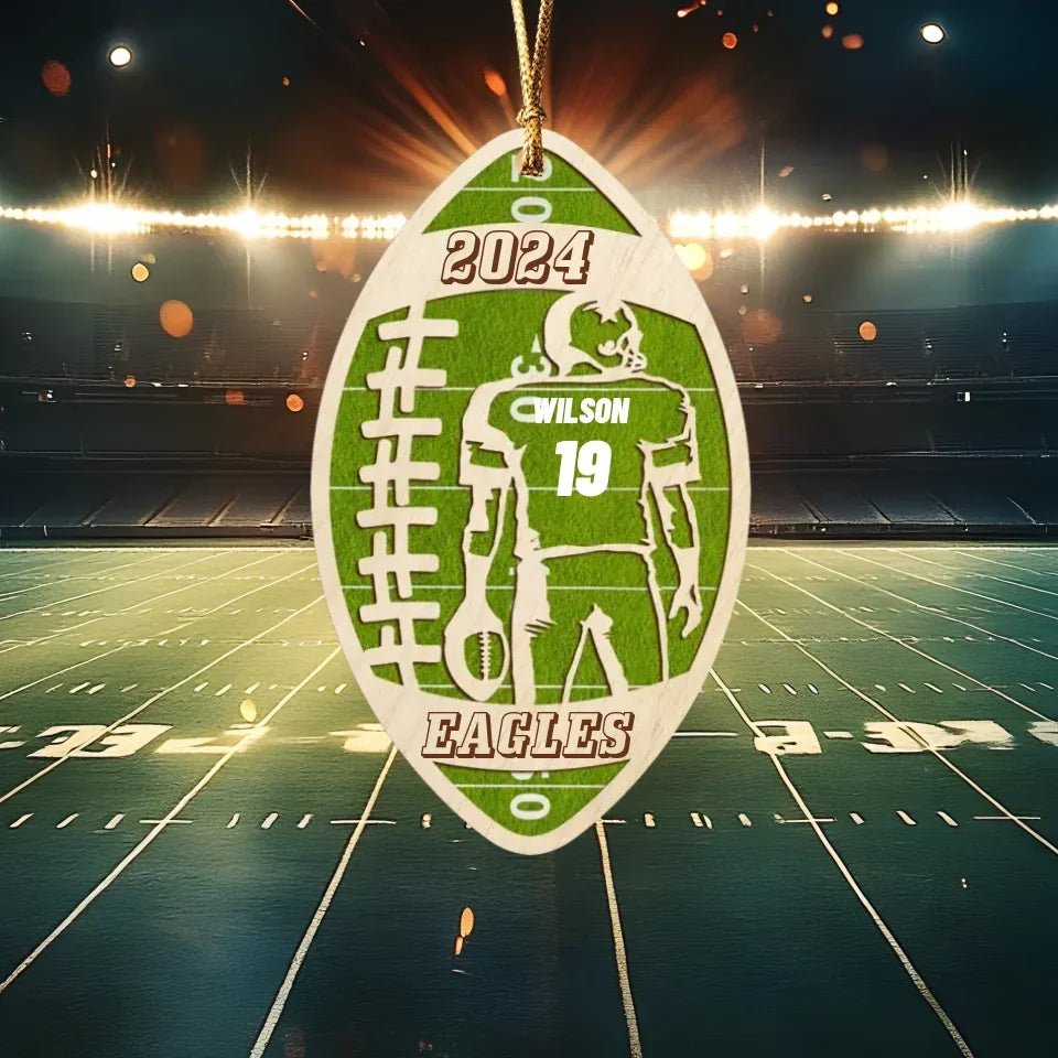 Custom Football Player - Personalized Acrylic Ornament, Football Fan Gift 738631 - DiyGiftly