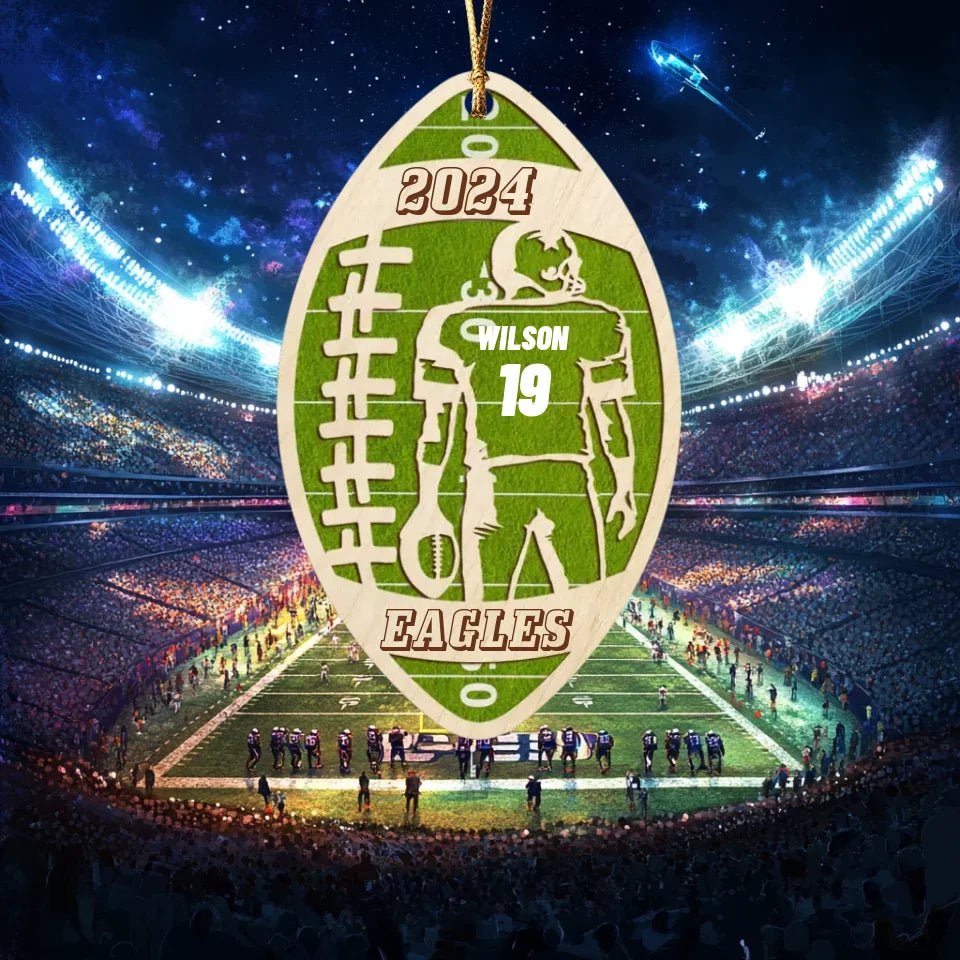 Custom Football Player - Personalized Acrylic Ornament, Football Fan Gift 738631 - DiyGiftly