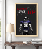 Custom Football Poster or Canvas With Name And Number 742615 - 742649 - DiyGiftly