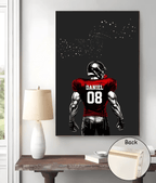 Custom Football Poster or Canvas With Name And Number 742615 - 742649 - DiyGiftly