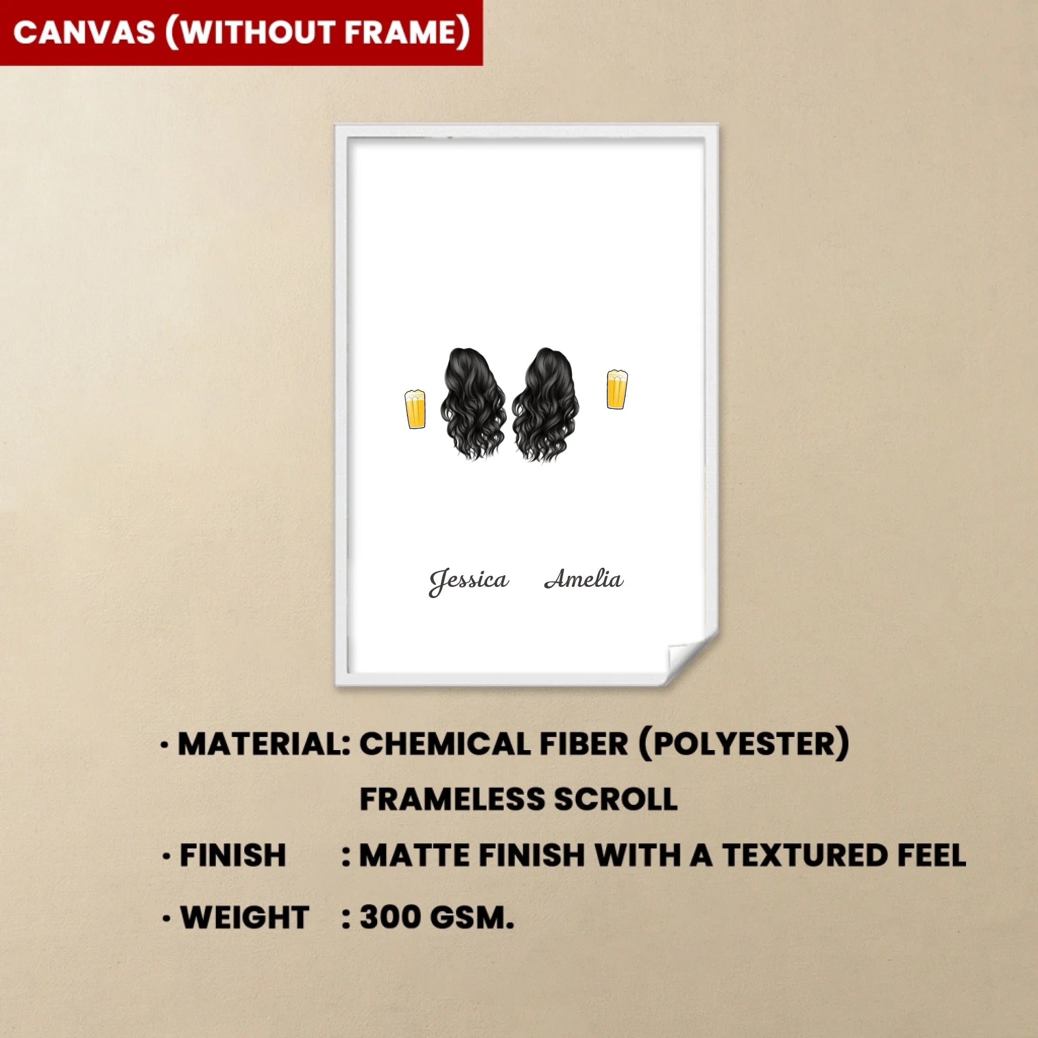 canvas unframed canvas wall art gift for best friend