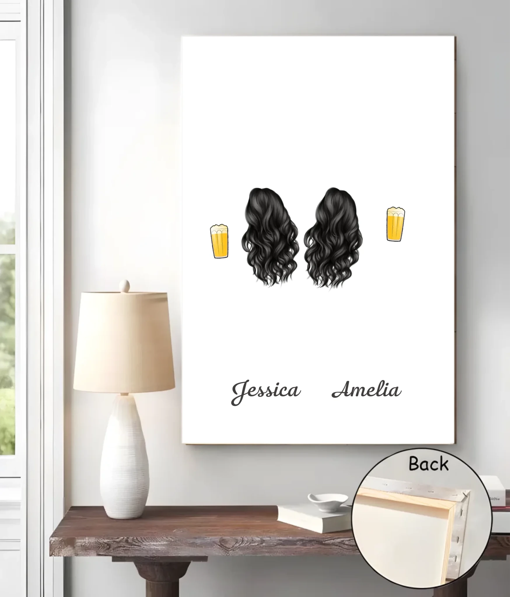 canvas unframed canvas custom photo portrait gift for best friend