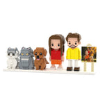Custom Full - Body Brick Figures of 2 People, 1 Dog & 2 Cats with Frame Anniversary Gift Birthday Gift Christmas Gift for Pet Lover - DiyGiftly