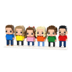 Custom Full - Body Brick Figures of 6 People Personalized Anniversary Gift Birthday Gift - DiyGiftly