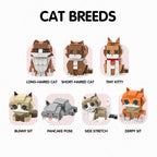 Custom Full - Body Cute Brick Figures of 2 Cats with Frame Personalized Anniversary Gift Birthday Gift Christmas Gift for Pet Lover - DiyGiftly