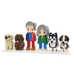 Custom Full - Body Cute Brick Figures of 2 People and 4 Dogs Personalized Anniversary Gift Birthday Gift Christmas Gift - DiyGiftly