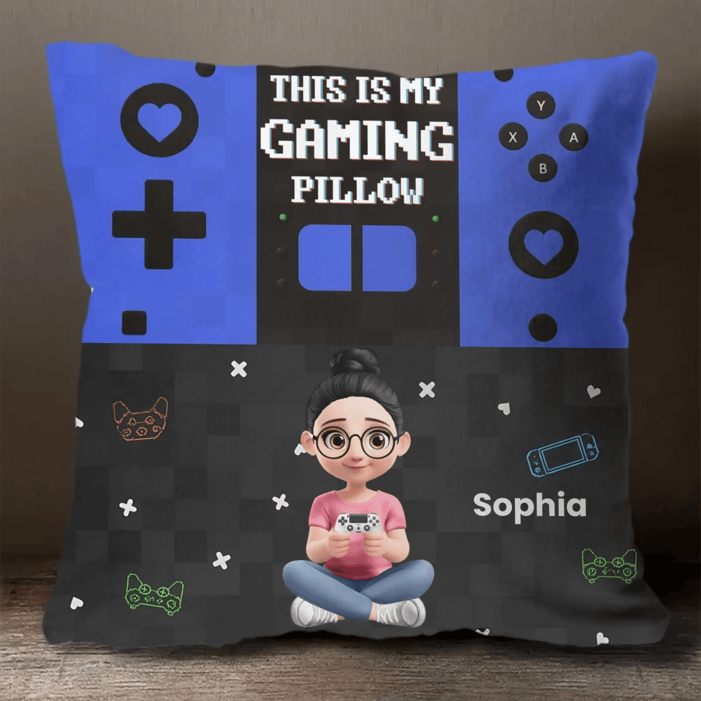 Custom Gaming Pillow – “This Is My Gaming Pillow” Personalized Name Pillow for Gamers, Boys, Teens & Kids, Unique Gamer Bedroom Decor, Funny Video Game Cushion, Customizable Gift for Game Lovers, Perfect for Birthdays,Game Room Setup 1057496 - DiyGiftly
