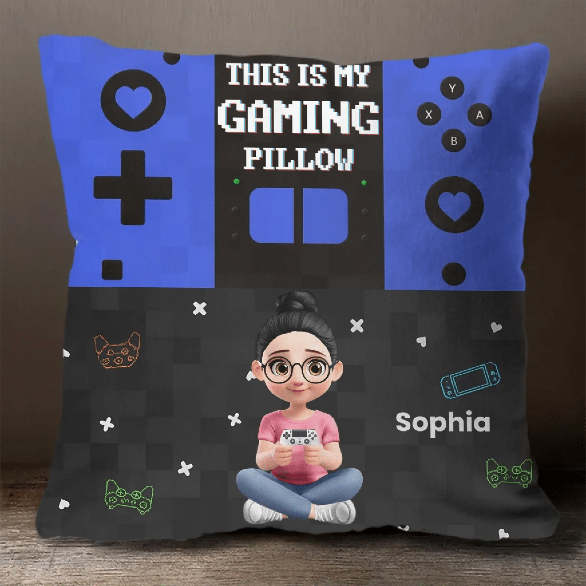 Custom Gaming Pillow – “This Is My Gaming Pillow” Personalized Name Pillow for Gamers, Boys, Teens & Kids, Unique Gamer Bedroom Decor, Funny Video Game Cushion, Customizable Gift for Game Lovers, Perfect for Birthdays,Game Room Setup 1057496 - DiyGiftly