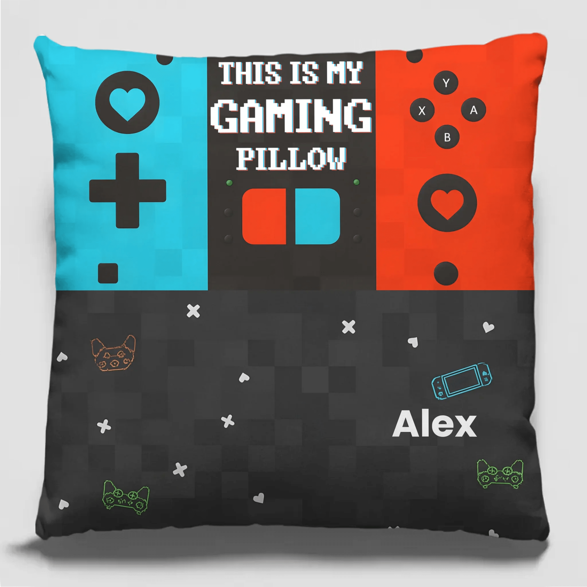 Custom Gaming Pillow – “This Is My Gaming Pillow” Personalized Name Pillow for Gamers, Boys, Teens & Kids, Unique Gamer Bedroom Decor, Funny Video Game Cushion, Customizable Gift for Game Lovers, Perfect for Birthdays,Game Room Setup 1057496 - DiyGiftly