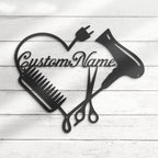 Custom Hair Salon Metal Wall Art Personalized Barber Shop Name Sign Beauty Studio Decoration Gift 21600512 - DiyGiftly