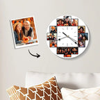 Custom Halloween Photo Clock Big Family Wall Clock Holds 12 Pictures Home Decor Halloween Gift - DiyGiftly