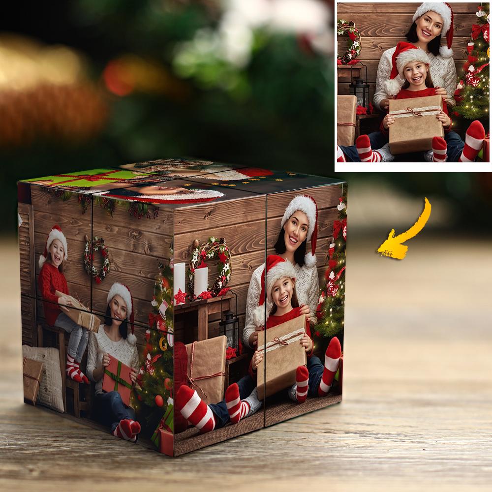 Custom Halloween Photo Cube – Personalized Halloween Gift Christmas Gift & Holiday Decor - DiyGiftly