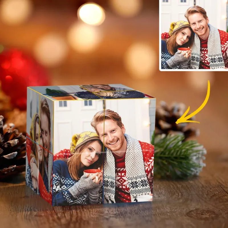 Custom Halloween Photo Cube – Personalized Halloween Gift Christmas Gift & Holiday Decor - DiyGiftly