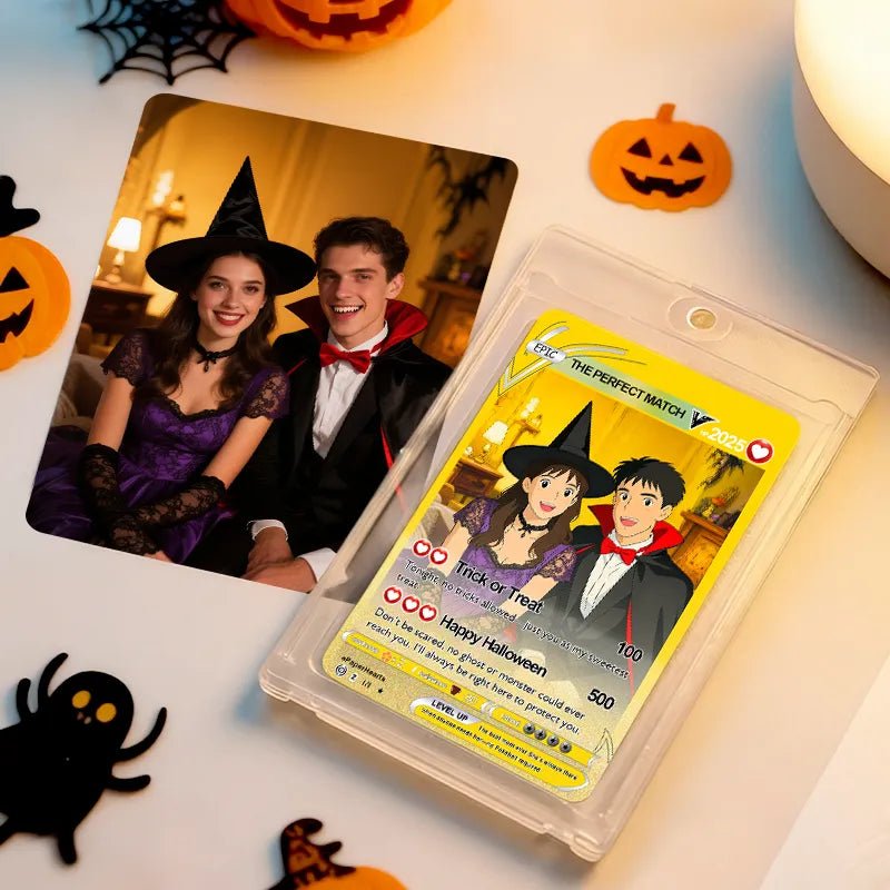 Custom Halloween Poke Card Custom Poke Present with Acrylic Case Cartoon Card Halloween Gifts - DiyGiftly