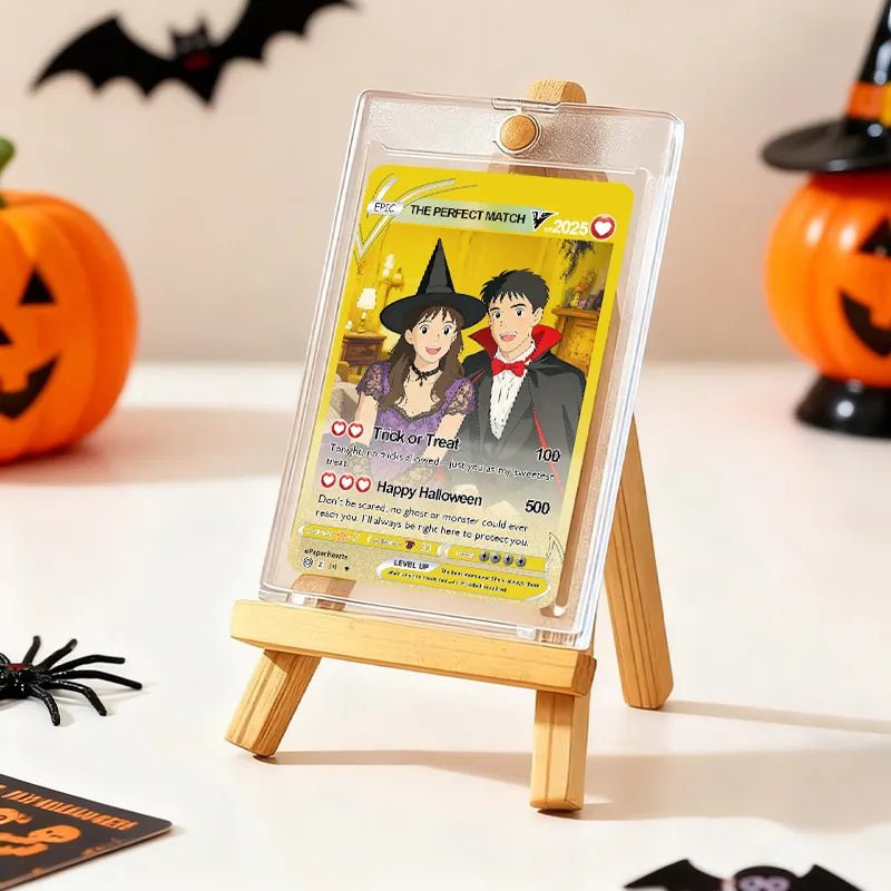 Custom Halloween Poke Card Custom Poke Present with Acrylic Case Cartoon Card Halloween Gifts - DiyGiftly