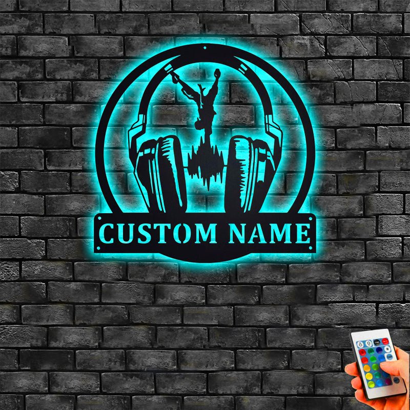 Custom Headphones Hip Hop Metal Wall Art – Personalized DJ Music Studio Wall Decor, Rapper Hip - Hop Themed Metal Sign, Cool Headset Music Lover Gift for Bedroom or Recording Studio 93855232 - DiyGiftly