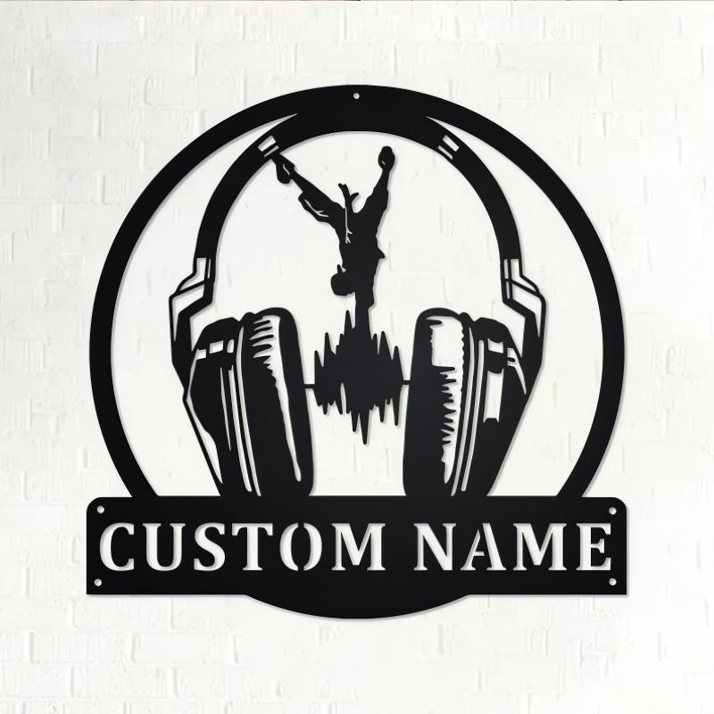 Custom Headphones Hip Hop Metal Wall Art – Personalized DJ Music Studio Wall Decor, Rapper Hip - Hop Themed Metal Sign, Cool Headset Music Lover Gift for Bedroom or Recording Studio 93855232 - DiyGiftly