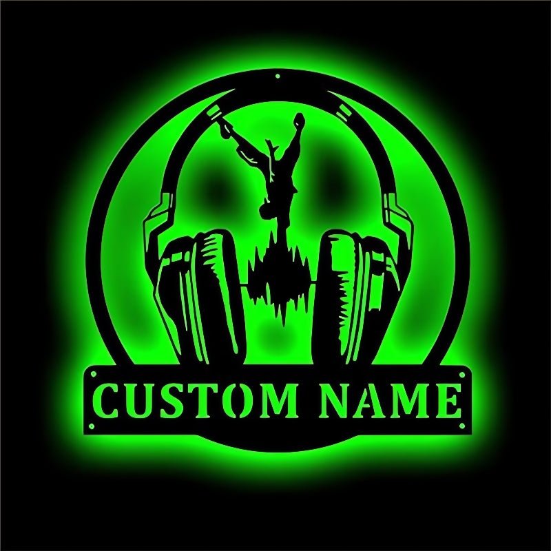 Custom Headphones Hip Hop Metal Wall Art – Personalized DJ Music Studio Wall Decor, Rapper Hip - Hop Themed Metal Sign, Cool Headset Music Lover Gift for Bedroom or Recording Studio 93855232 - DiyGiftly