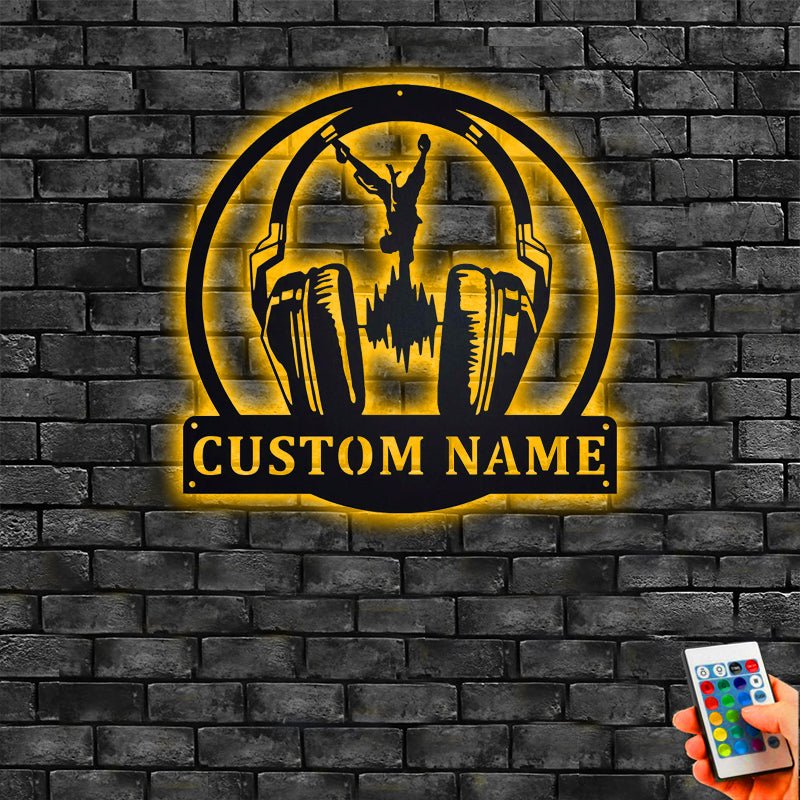 Custom Headphones Hip Hop Metal Wall Art – Personalized DJ Music Studio Wall Decor, Rapper Hip - Hop Themed Metal Sign, Cool Headset Music Lover Gift for Bedroom or Recording Studio 93855232 - DiyGiftly
