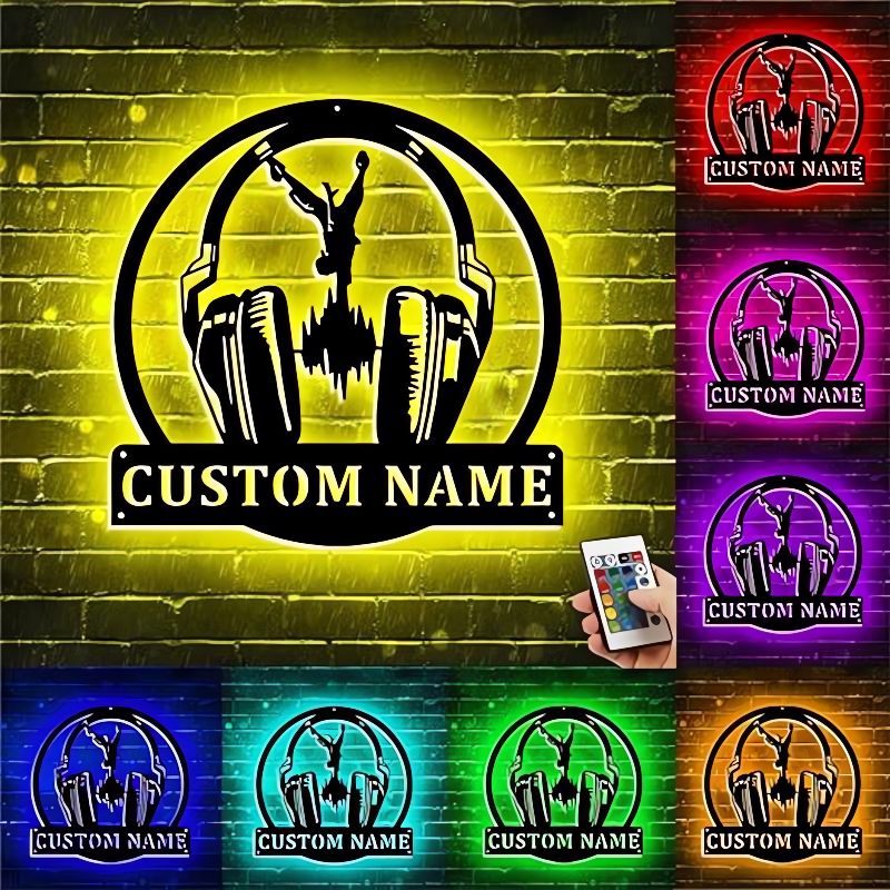 Custom Headphones Hip Hop Metal Wall Art – Personalized DJ Music Studio Wall Decor, Rapper Hip - Hop Themed Metal Sign, Cool Headset Music Lover Gift for Bedroom or Recording Studio 93855232 - DiyGiftly