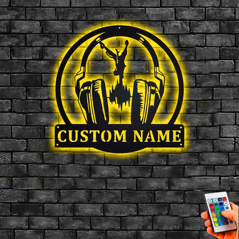 Custom Headphones Hip Hop Metal Wall Art – Personalized DJ Music Studio Wall Decor, Rapper Hip - Hop Themed Metal Sign, Cool Headset Music Lover Gift for Bedroom or Recording Studio 93855232 - DiyGiftly