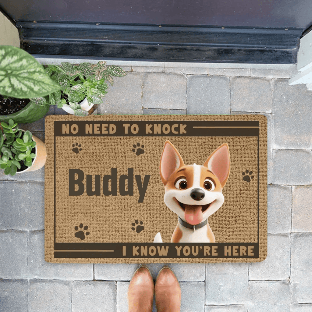 Custom Home Decor Decorative Mat - Personalized Birthday Gifts For Dog Cat Lovers, Dog Dad And Mom, Cat Owners - Paws Before People In This Happy Home 1047151 - DiyGiftly