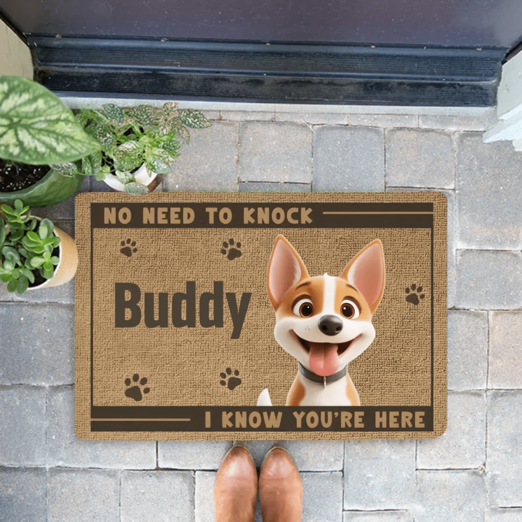 Custom Home Decor Decorative Mat - Personalized Birthday Gifts For Dog Cat Lovers, Dog Dad And Mom, Cat Owners - Paws Before People In This Happy Home 1047151 - DiyGiftly