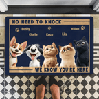Custom Home Decor Decorative Mat - Personalized Birthday Gifts For Dog Cat Lovers, Dog Dad And Mom, Cat Owners - Paws Before People In This Happy Home 1047151 - DiyGiftly
