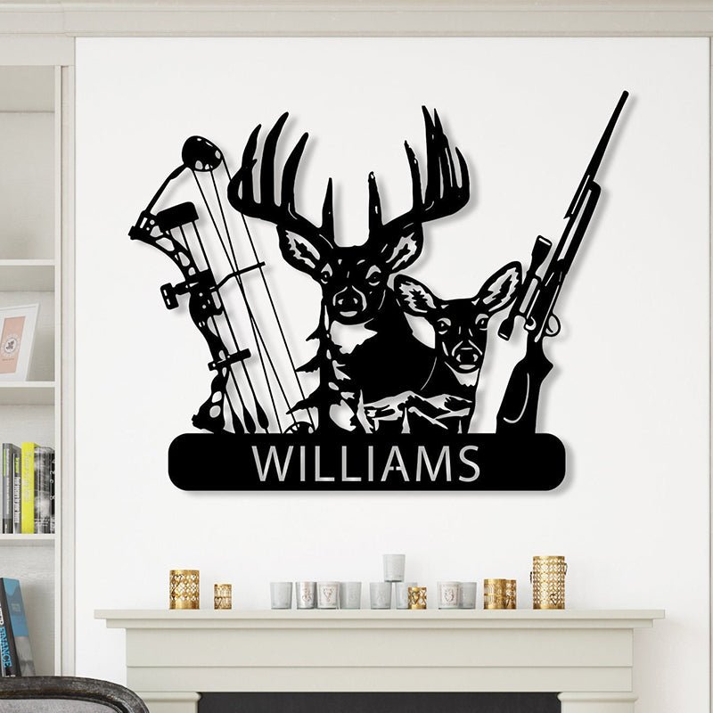 Custom Hunting Deer Metal Signs – Personalized Rustic Cabin, Lodge, or Outdoor Wall Art for Hunters and Wildlife Enthusiasts 36226816 - DiyGiftly