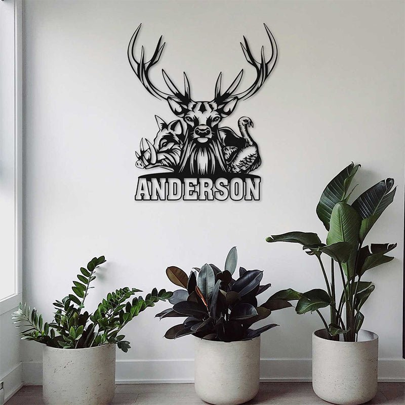 Custom Hunting Metal Deer Signs – Personalized Wall or Cabin Decor, Outdoor Lodge Plaque, Hunter Gift, or Rustic Farmhouse Decoration 9312512 - DiyGiftly