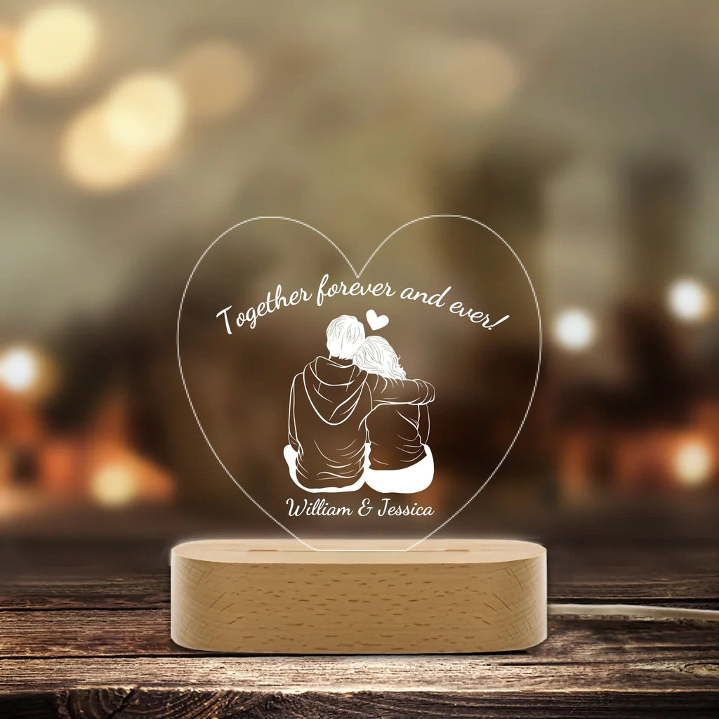 Custom Illuminated table - Couple's name Custom acrylic illuminated table - Birthday gift 758336 - 759150 - DiyGiftly