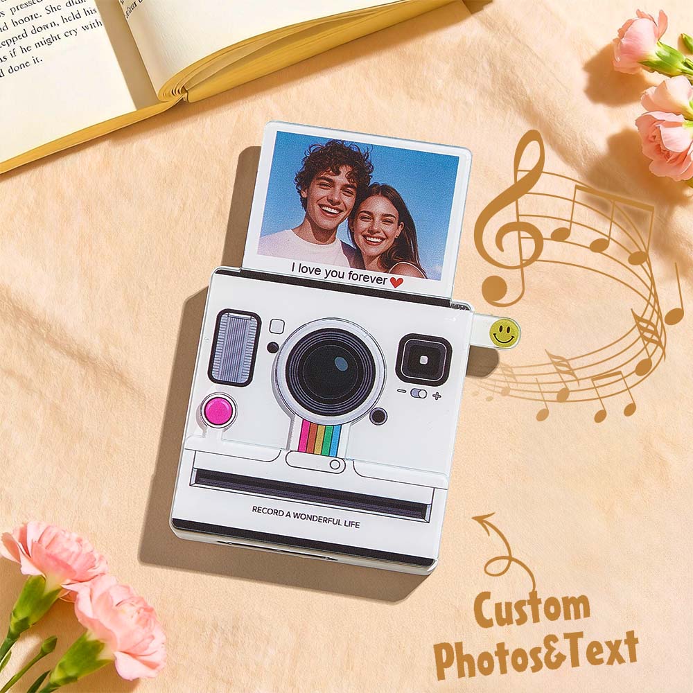 Custom Instant - Style Photo Music Fridge Magnet Custom Photo Light - Up 1–6 Songs Valentine’s Day Gifts - DiyGiftly