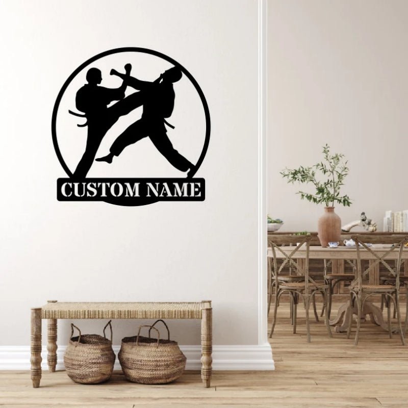 Custom Karate Name Metal Sign – Personalized Martial Arts Wall Art with LED Light, Decorative Metal Sign for Dojo, Home Gym, or Kids’ Martial Arts Room, Unique Gift for Karate Students and Enthusiasts 73796864 - DiyGiftly