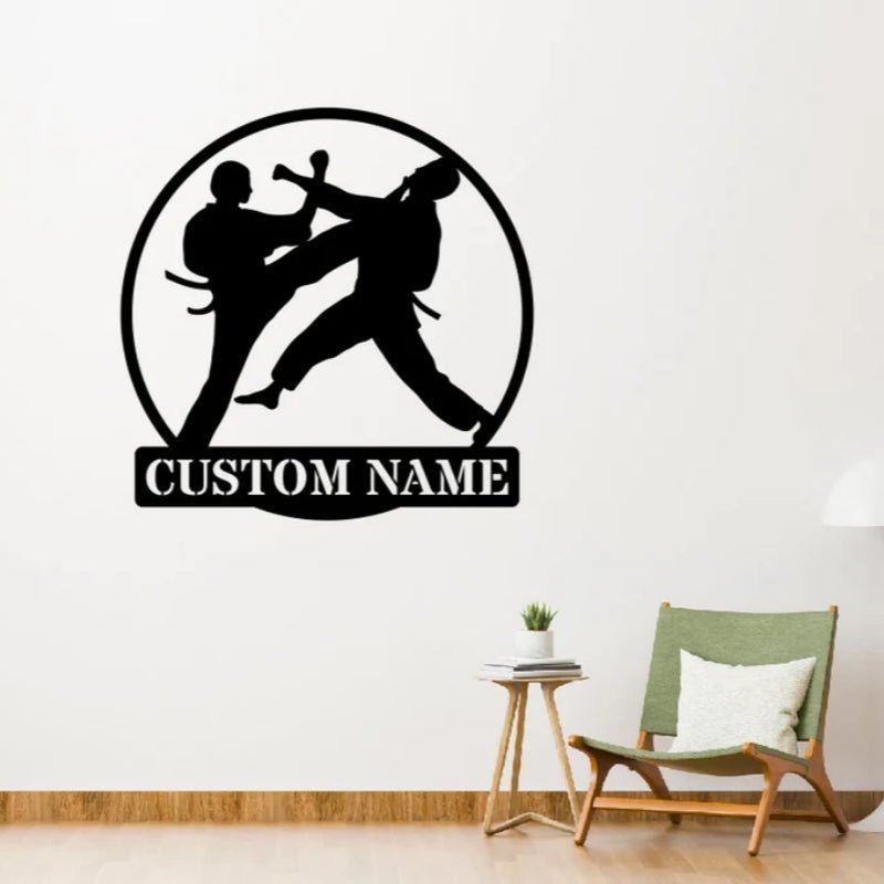 Custom Karate Name Metal Sign – Personalized Martial Arts Wall Art with LED Light, Decorative Metal Sign for Dojo, Home Gym, or Kids’ Martial Arts Room, Unique Gift for Karate Students and Enthusiasts 73796864 - DiyGiftly