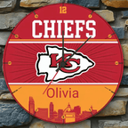 Custom KCC Football Team Wooden Clock 749726 - DiyGiftly