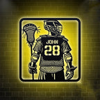 Custom Lacrosse Player Metal Wall Art with LED Light – Personalized Sports Name Sign, Bedroom, Game Room, Garage Decor, Unique Lacrosse Gift 821056 - DiyGiftly
