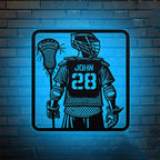 Custom Lacrosse Player Metal Wall Art with LED Light – Personalized Sports Name Sign, Bedroom, Game Room, Garage Decor, Unique Lacrosse Gift 821056 - DiyGiftly