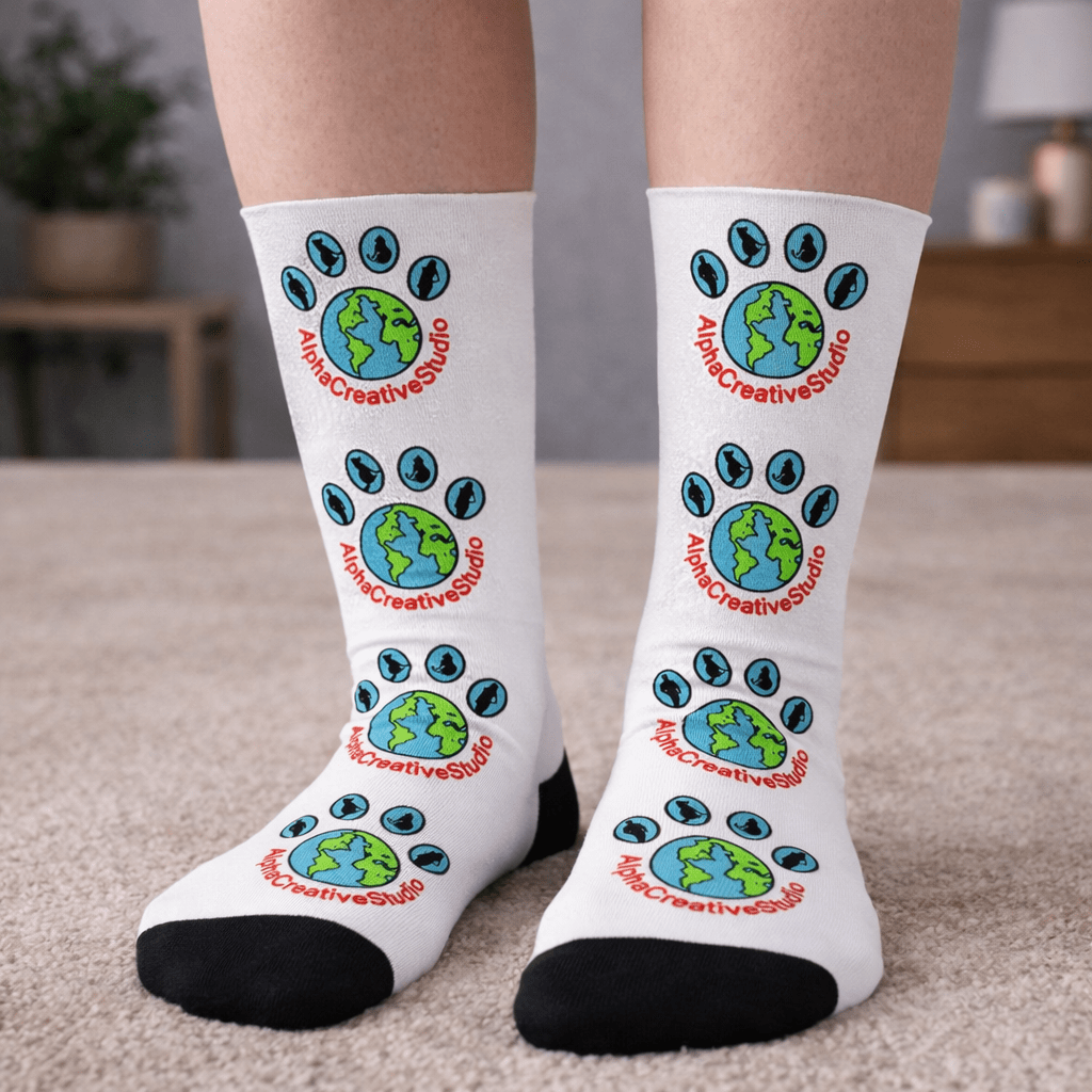 Custom Logo Socks, Put Logo On socks, Personalized Logo Socks,Father's Day, Logo Picture Socks, Business Logo On Socks, Logo Print Socks 400832 - DiyGiftly