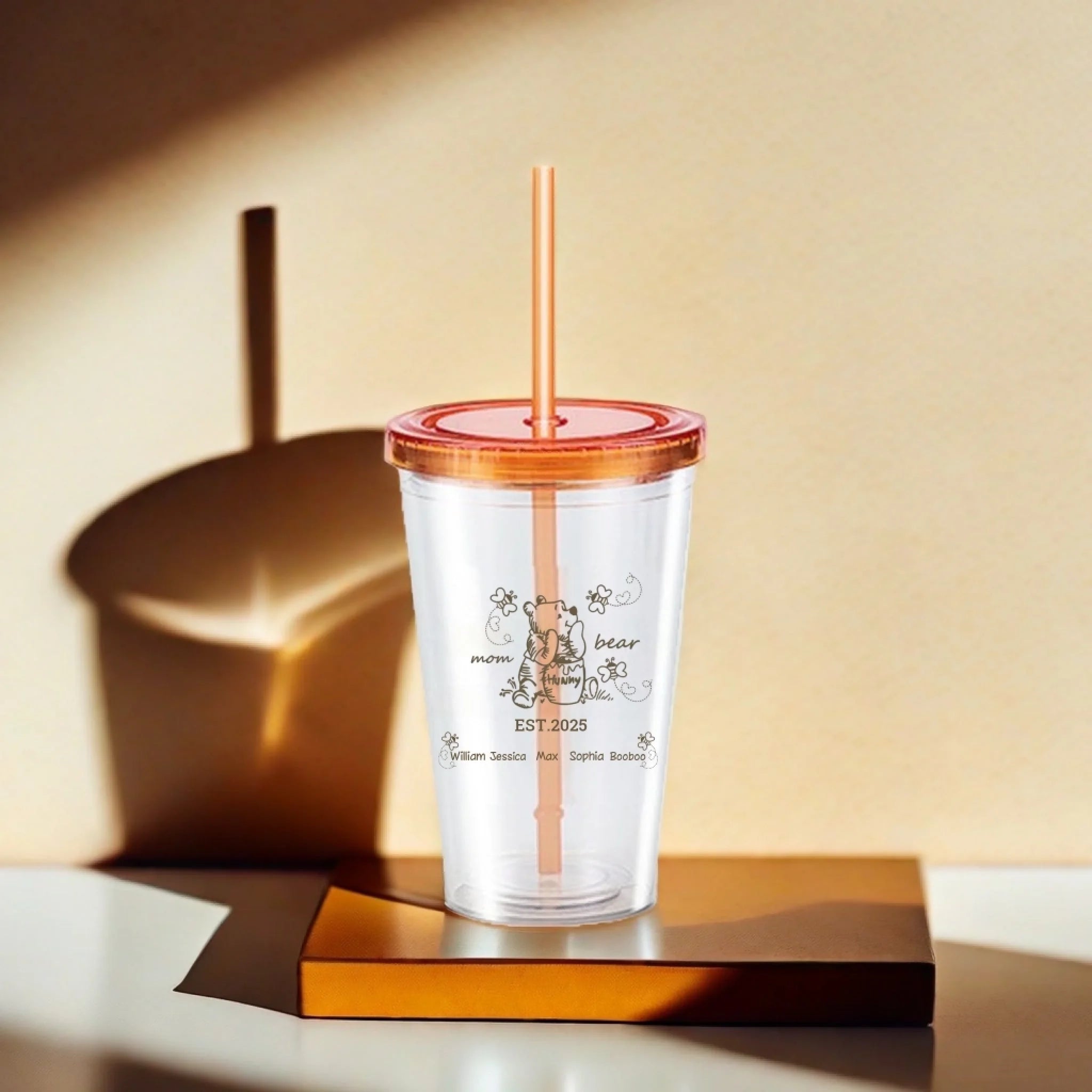 Custom Mama Bear Est. with Grandkids Names Acrylic Insulated Tumbler – Personalized Gift for Grandma, Mother's Day, Christmas, Thanksgiving, Birthday, or Family Gathering 1031833 - DiyGiftly